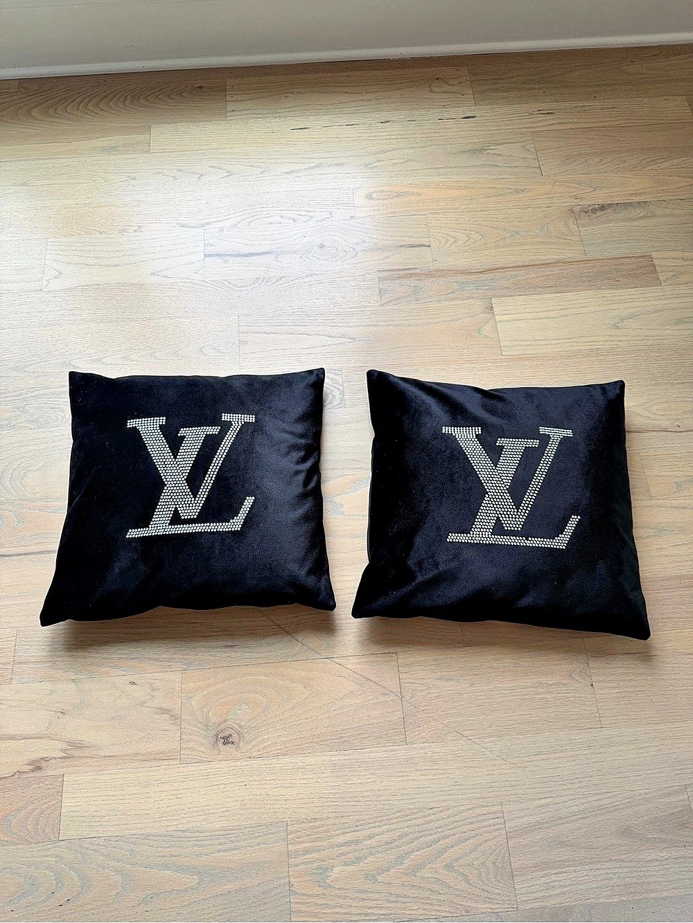 Black Decorative LV  Accent Pillows Set of 2